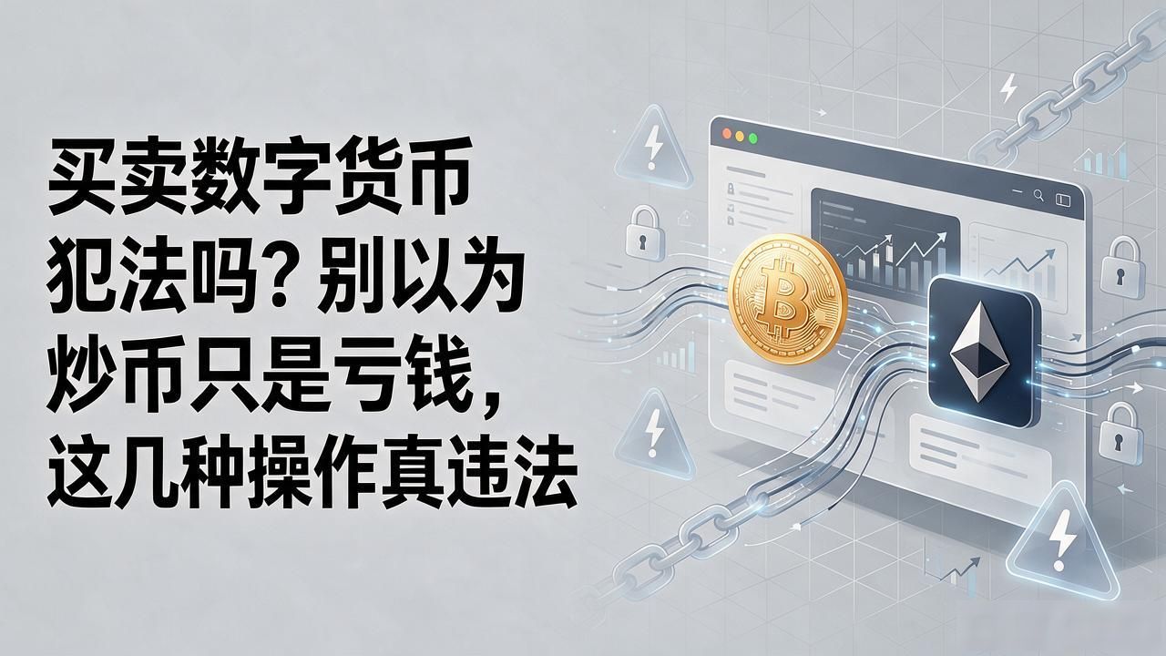 买卖数字货币犯法吗?别以为炒币只是亏钱,这几种操作真违法