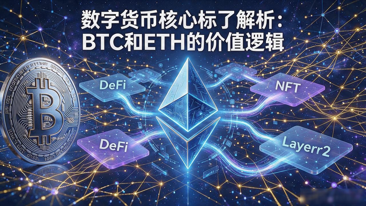 数字货币核心标的解析：BTC和ETH的价值逻辑