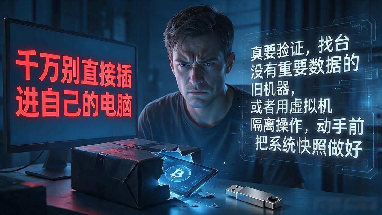 收到包裹扫描出数字货币,先别急着插U盘,这样处理更稳妥