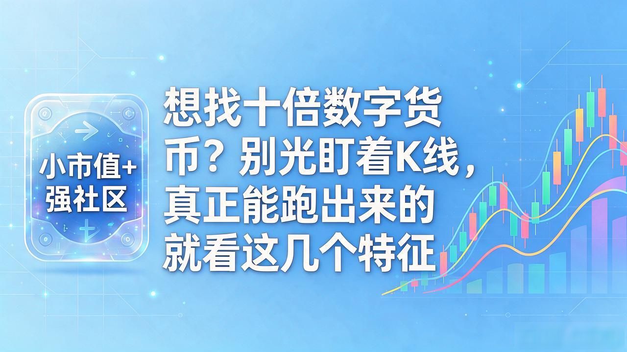 想找十倍数字货币？别光盯着K线，真正能跑出来的就看这几个特征