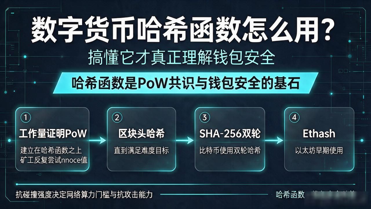 数字货币哈希函数怎么用？搞懂它才真正理解钱包安全
