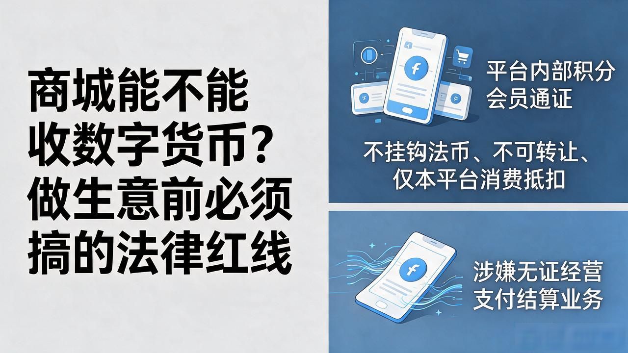 商城能不能收数字货币？做生意前必须搞清的法律红线
