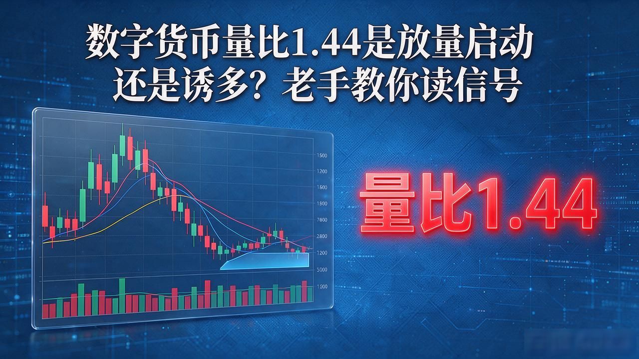 数字货币量比1.44是放量启动还是诱多？老手教你读信号