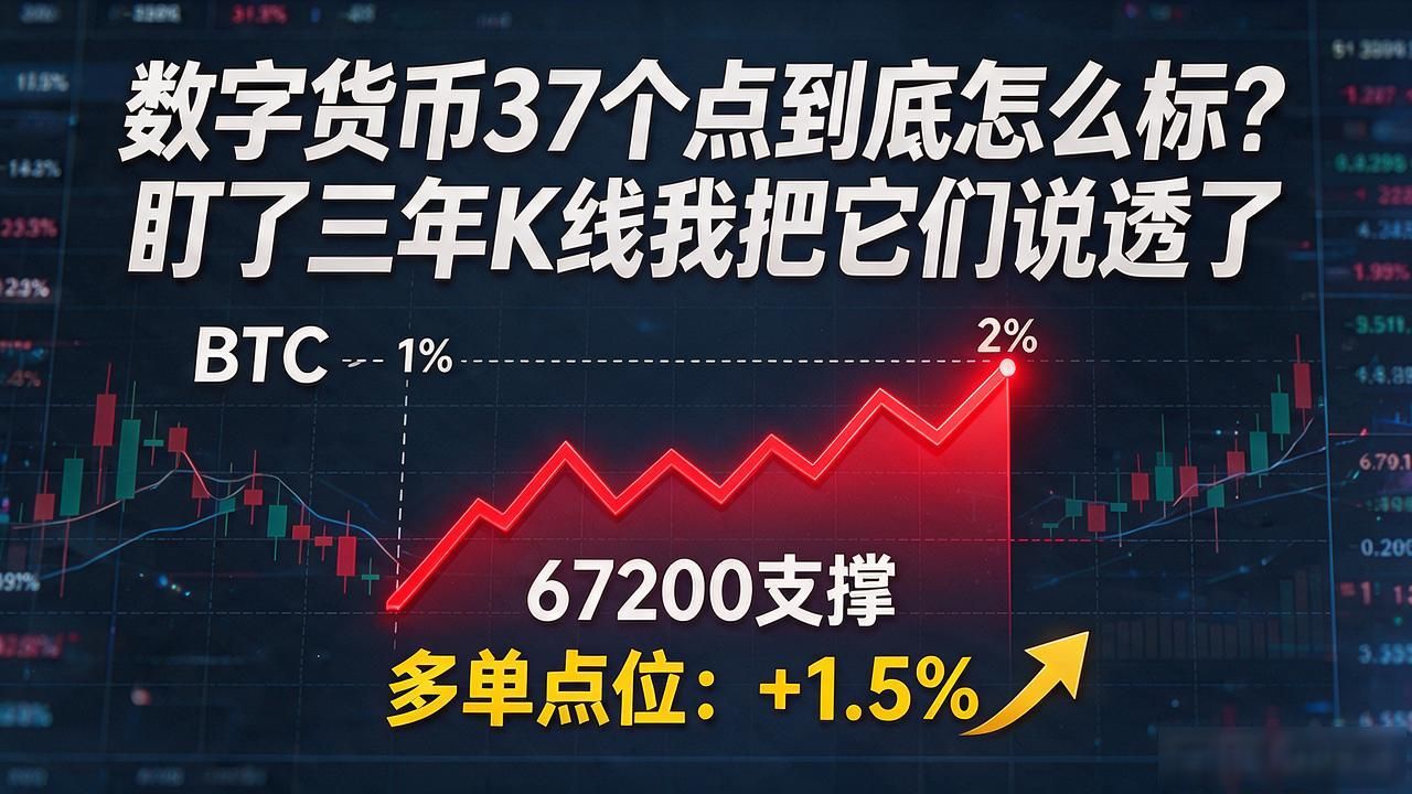 数字货币37个点到底怎么标？盯了三年K线我把它们说透了