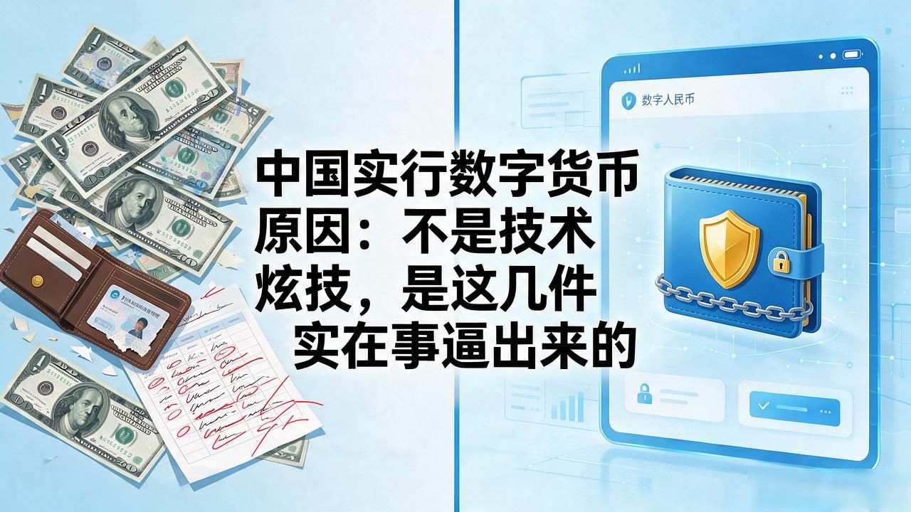 中国实行数字货币原因：不是技术炫技，是这几件实在事逼出来的