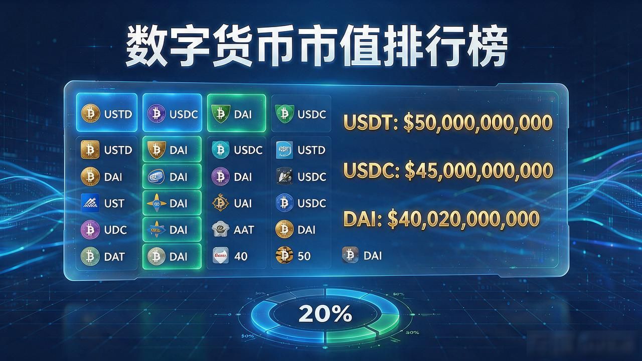 前50名数字货币排行：头部谁在领跑，中腰部怎么分布