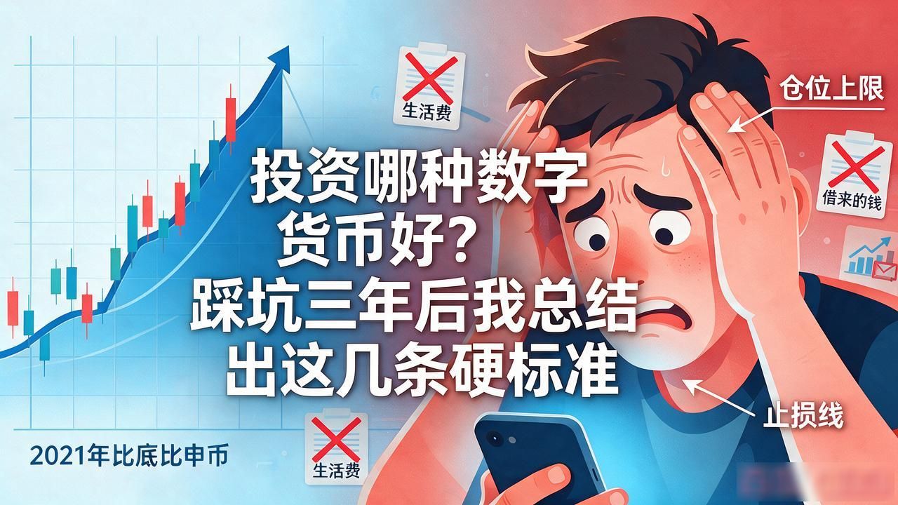 投资哪种数字货币好?踩坑三年后我总结出这几条硬标准