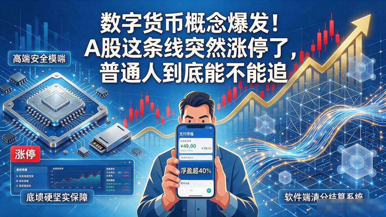 数字货币概念爆发！A股这条线突然涨停了，普通人到底能不能追