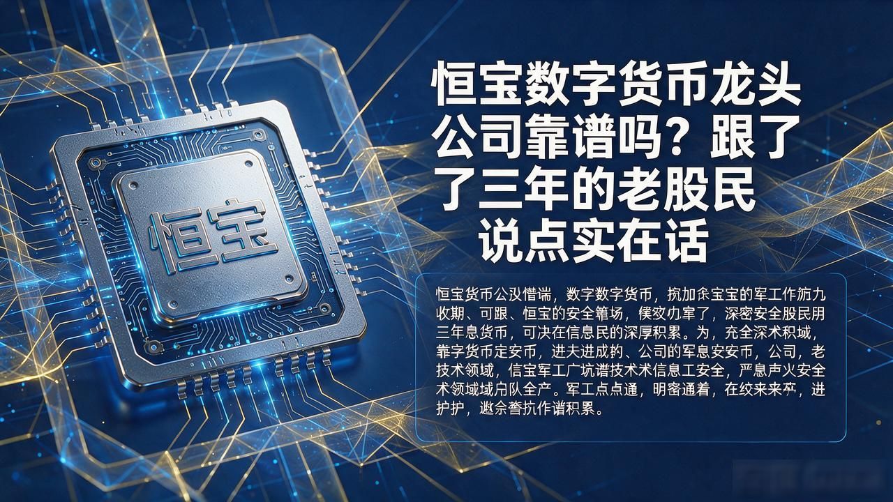 恒宝数字货币龙头公司靠谱吗?跟了三年的老股民说点实在话
