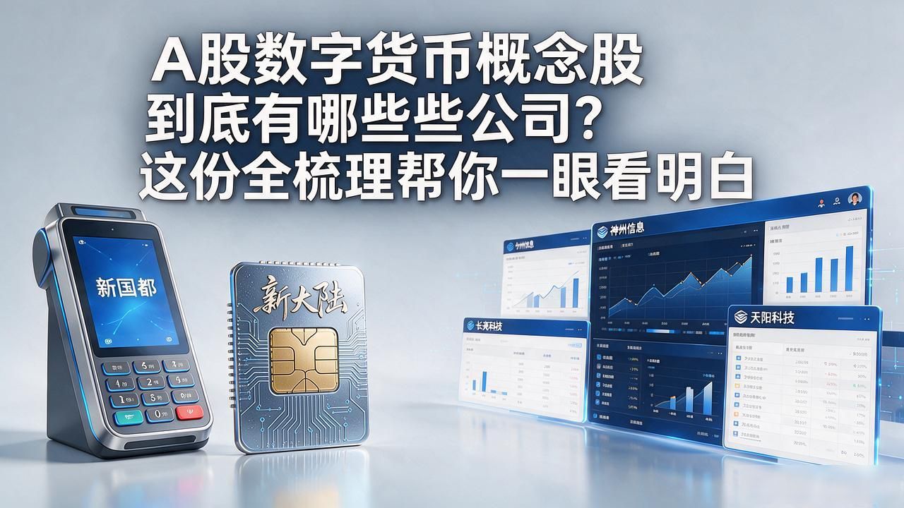 A股数字货币概念股到底有哪些公司?这份全梳理帮你一眼看明白