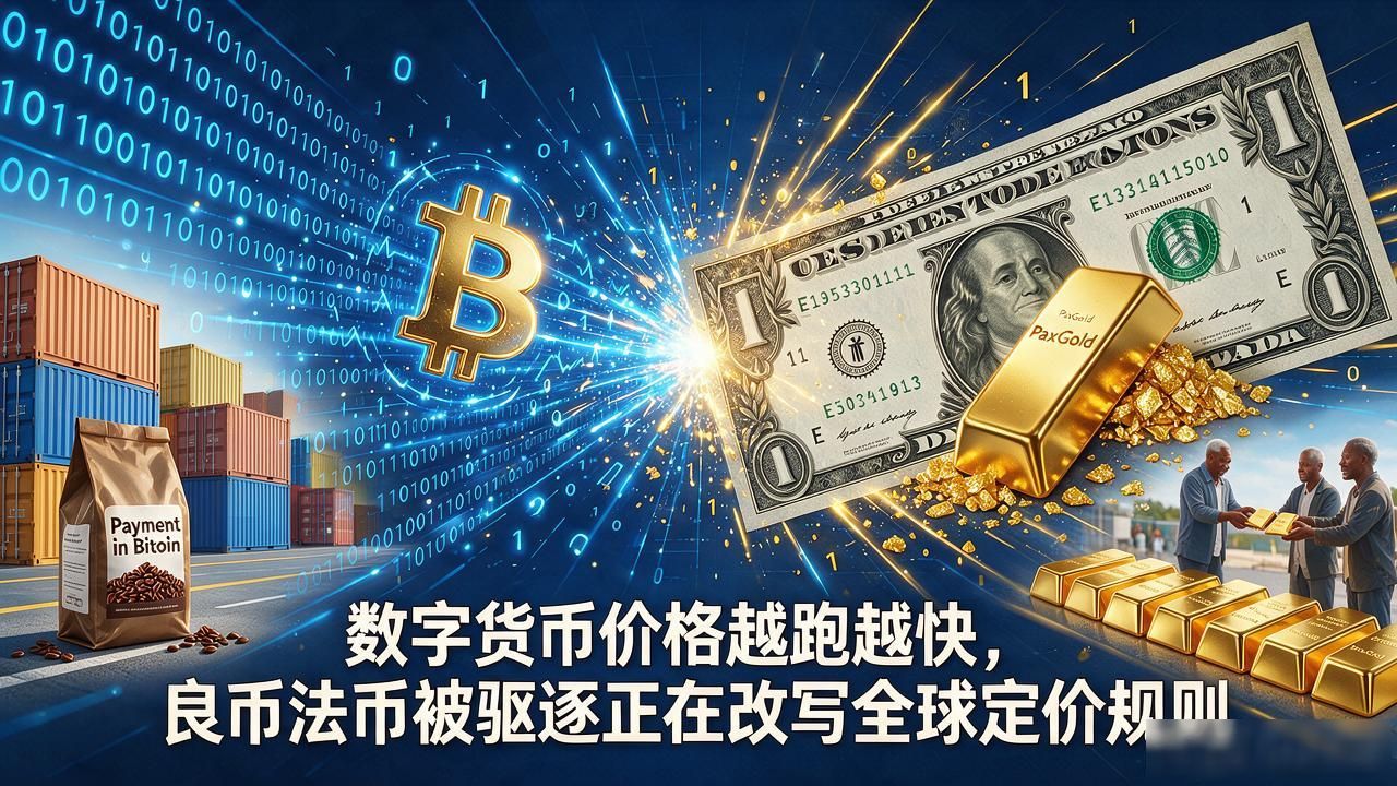 数字货币价格越跑越快,良币法币被驱逐正在改写全球定价规则
