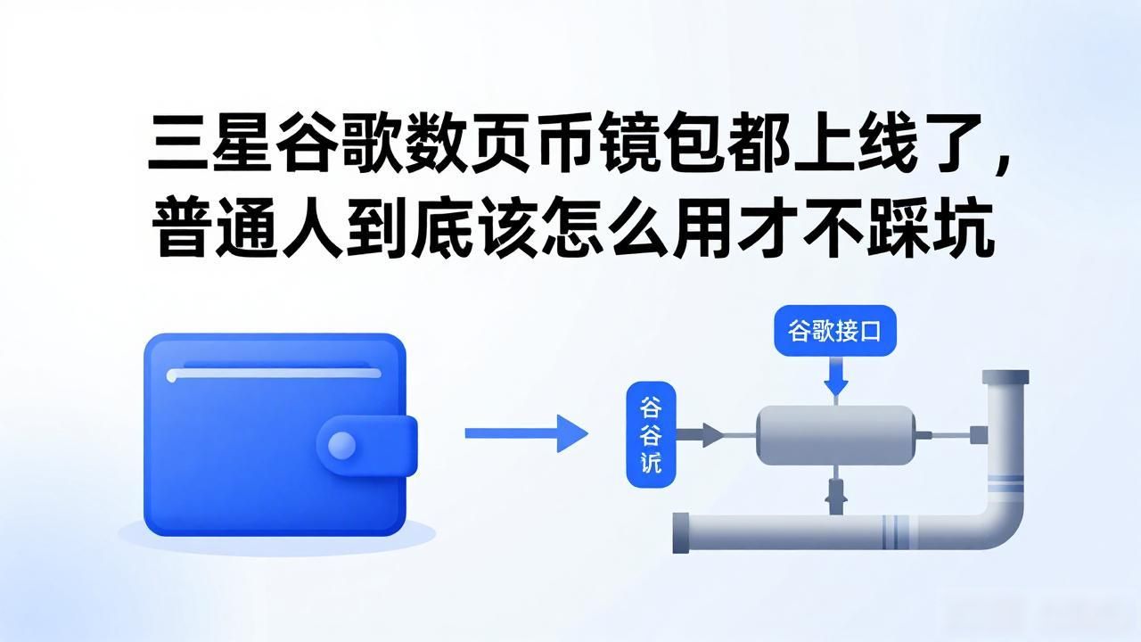 三星谷歌数字货币钱包都上线了，普通人到底该怎么用才不踩坑
