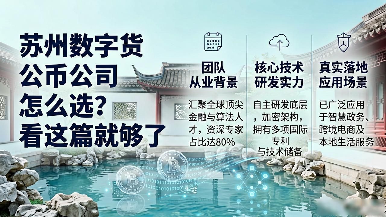 苏州数字货币公司怎么选?看这篇就够了