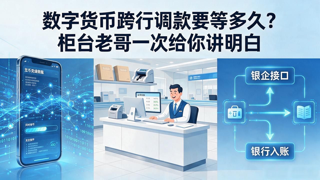 数字货币跨行调款要等多久？柜台老哥一次给你讲明白