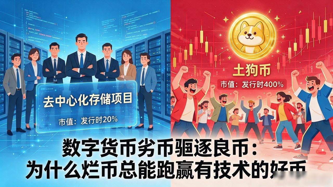 数字货币劣币驱逐良币：为什么烂币总能跑赢有技术的好币