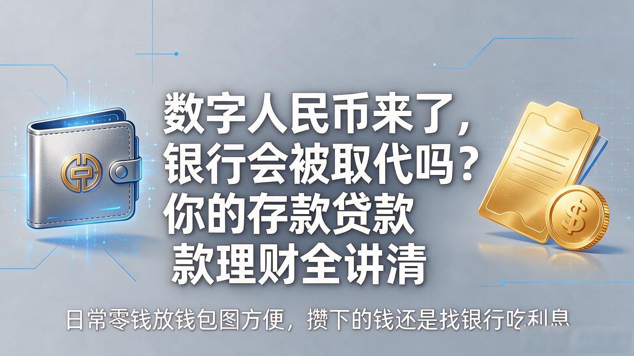 数字人民币来了，银行会被取代吗？你的存款贷款理财全讲清