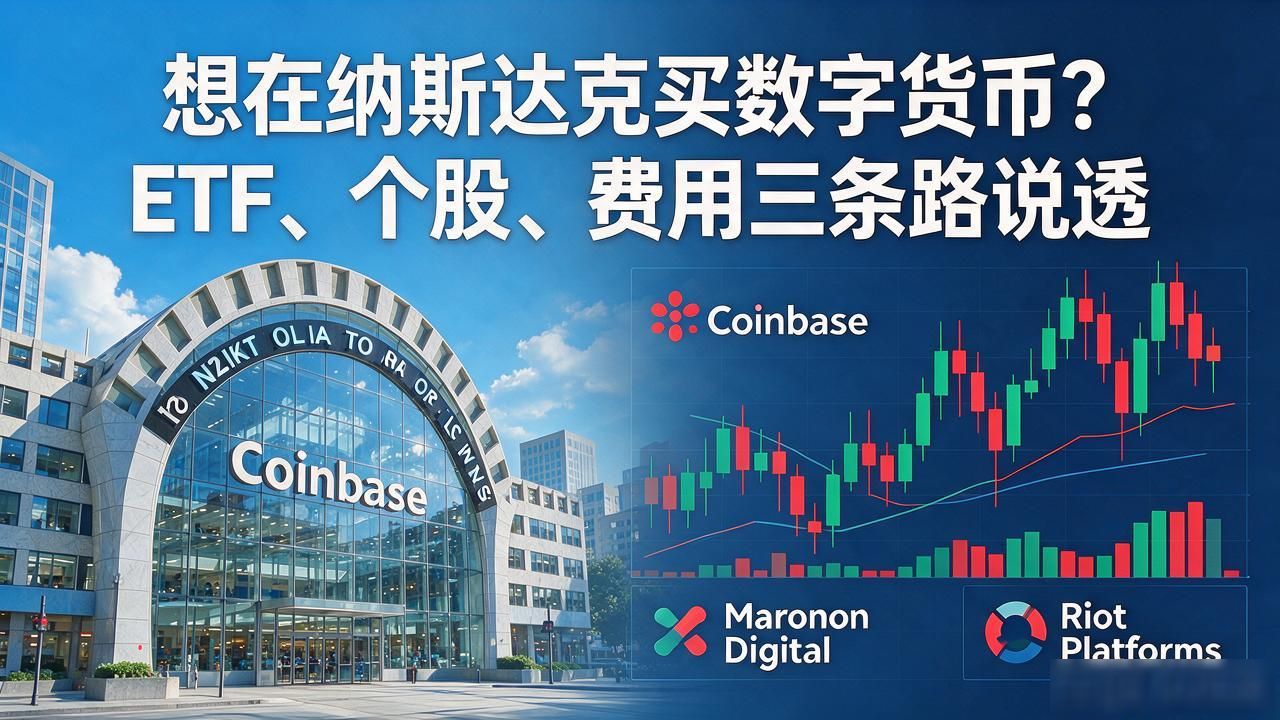 想在纳斯达克买数字货币?ETF、个股、费用三条路说透