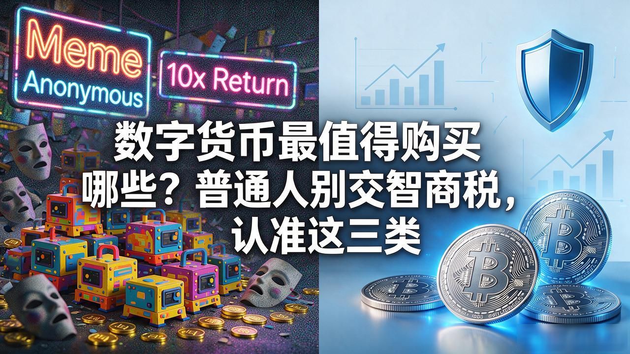 数字货币最值得购买哪些?普通人别交智商税,认准这三类