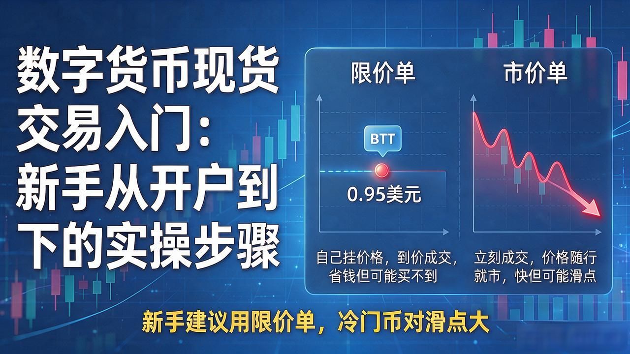 数字货币现货交易入门:新手从开户到下单的实操步骤