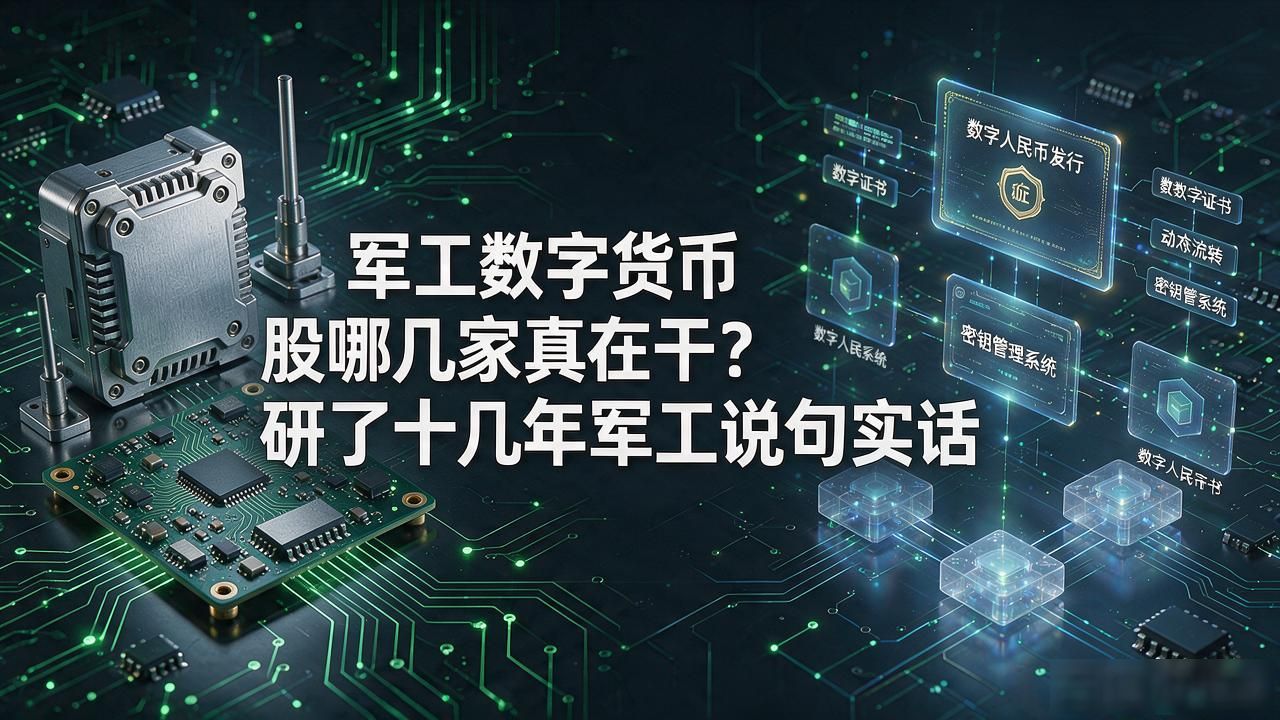 军工数字货币股哪几家真在干？研了十几年军工说句实话