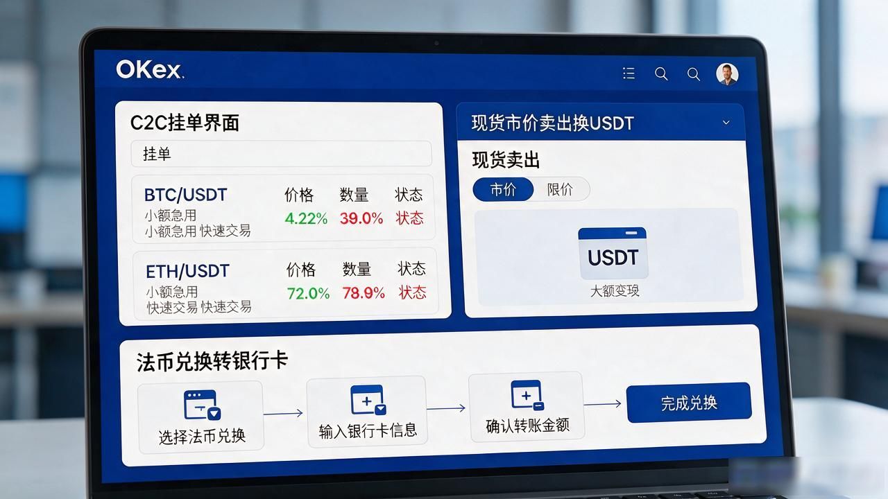 okex上的数字货币怎么变现?出金到银行卡实操讲清