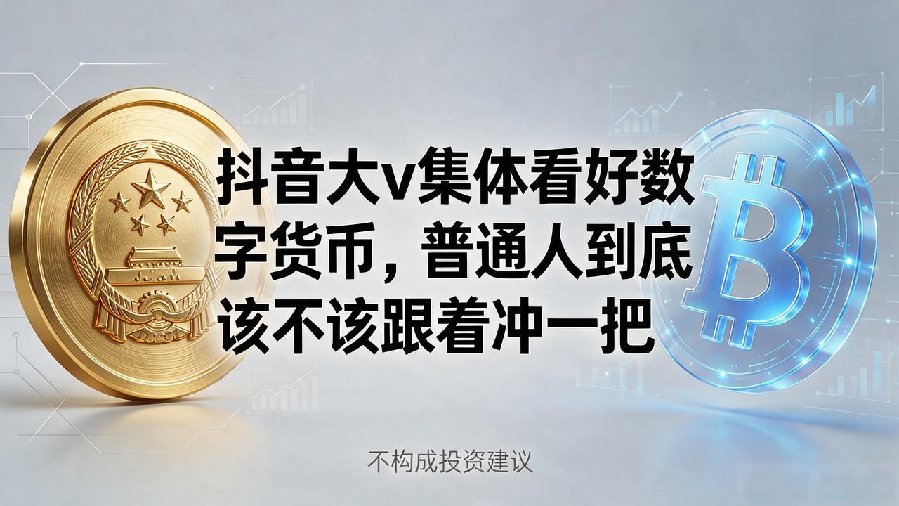 抖音大v集体看好数字货币，普通人到底该不该跟着冲一把