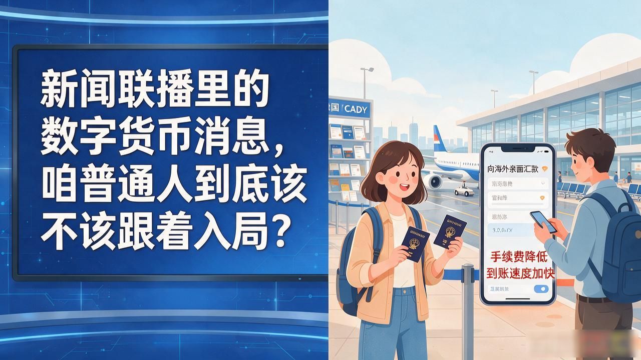 新闻联播里的数字货币消息,咱普通人到底该不该跟着入局?