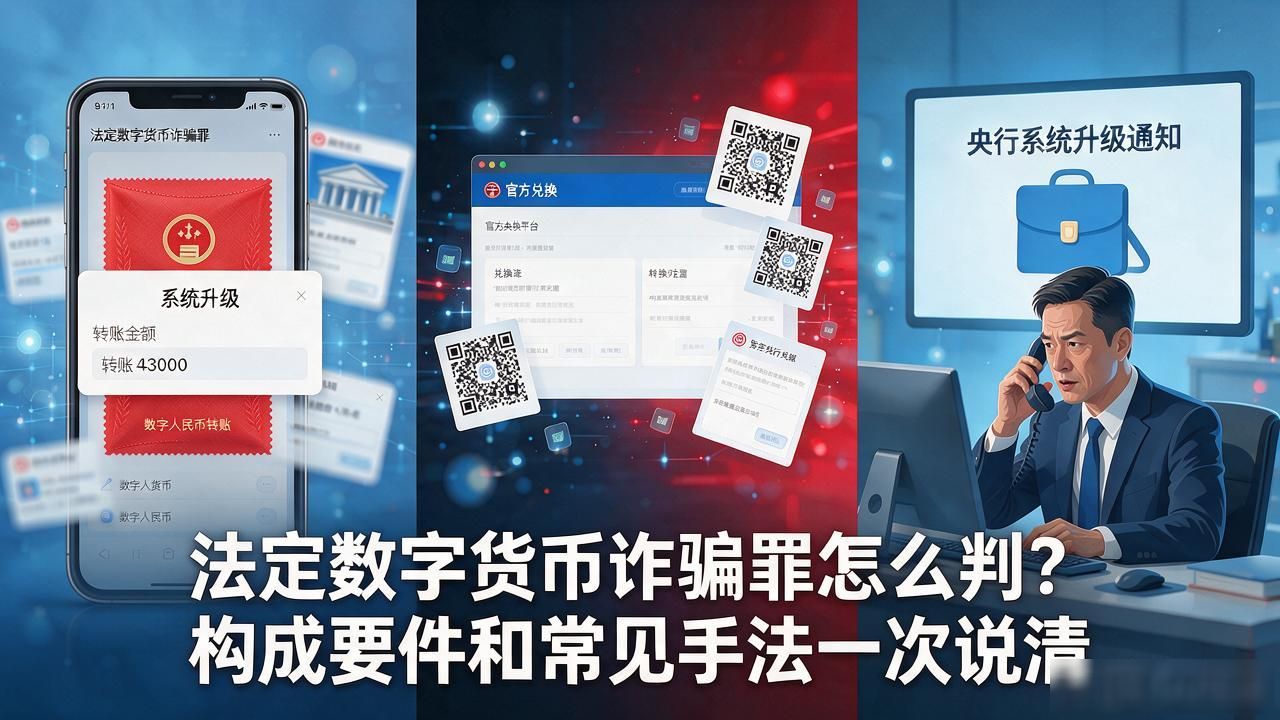 法定数字货币诈骗罪怎么判？构成要件和常见手法一次说清