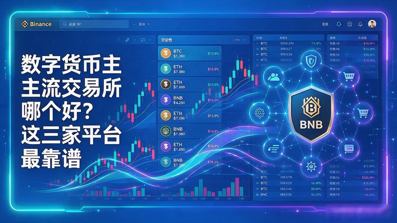 数字货币主流交易所哪个好？这三家平台最靠谱